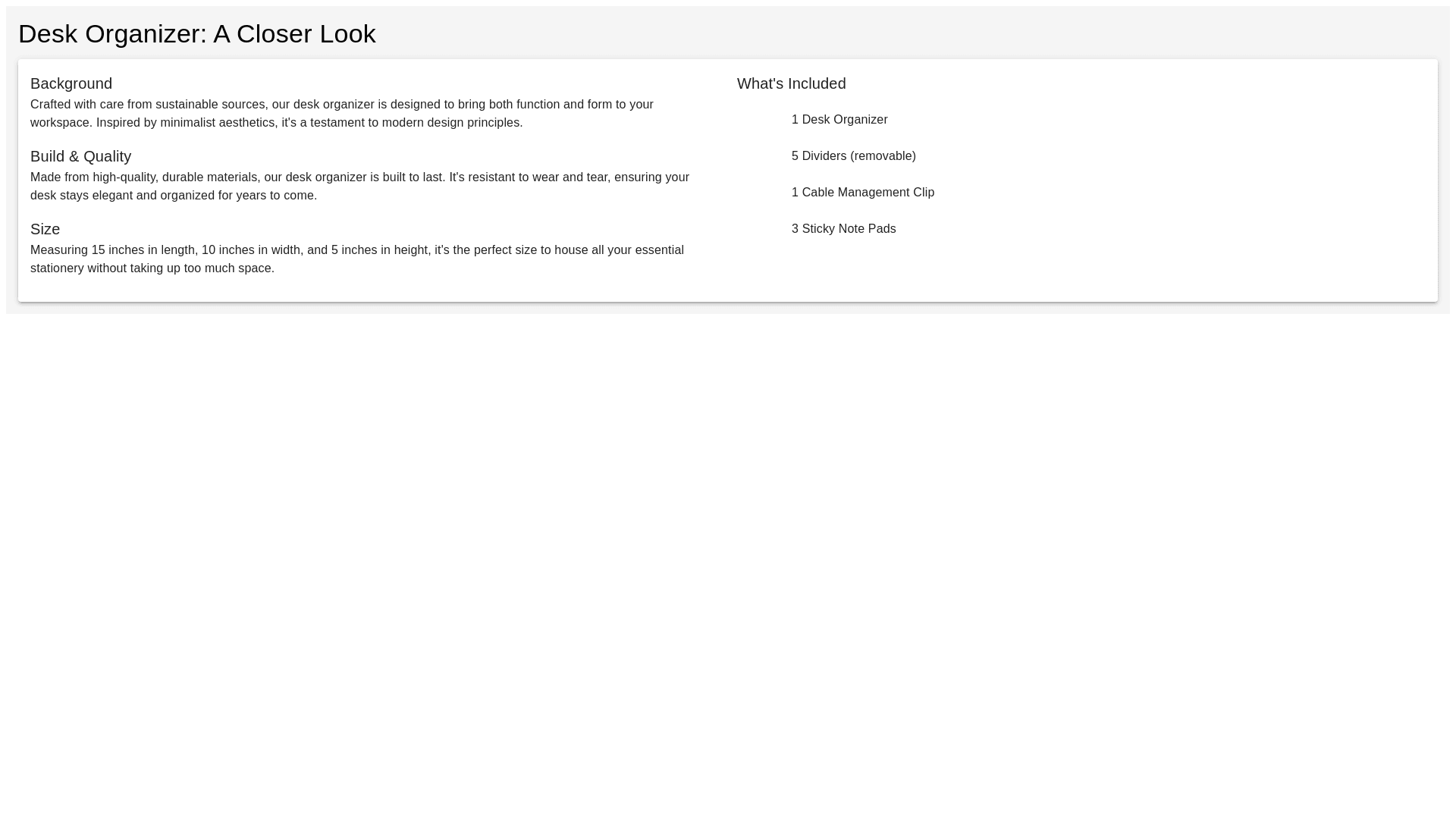 Component Preview