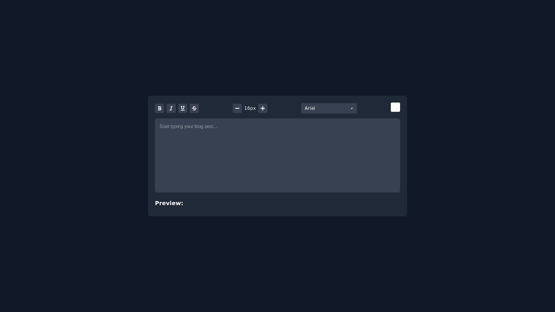 Component Preview