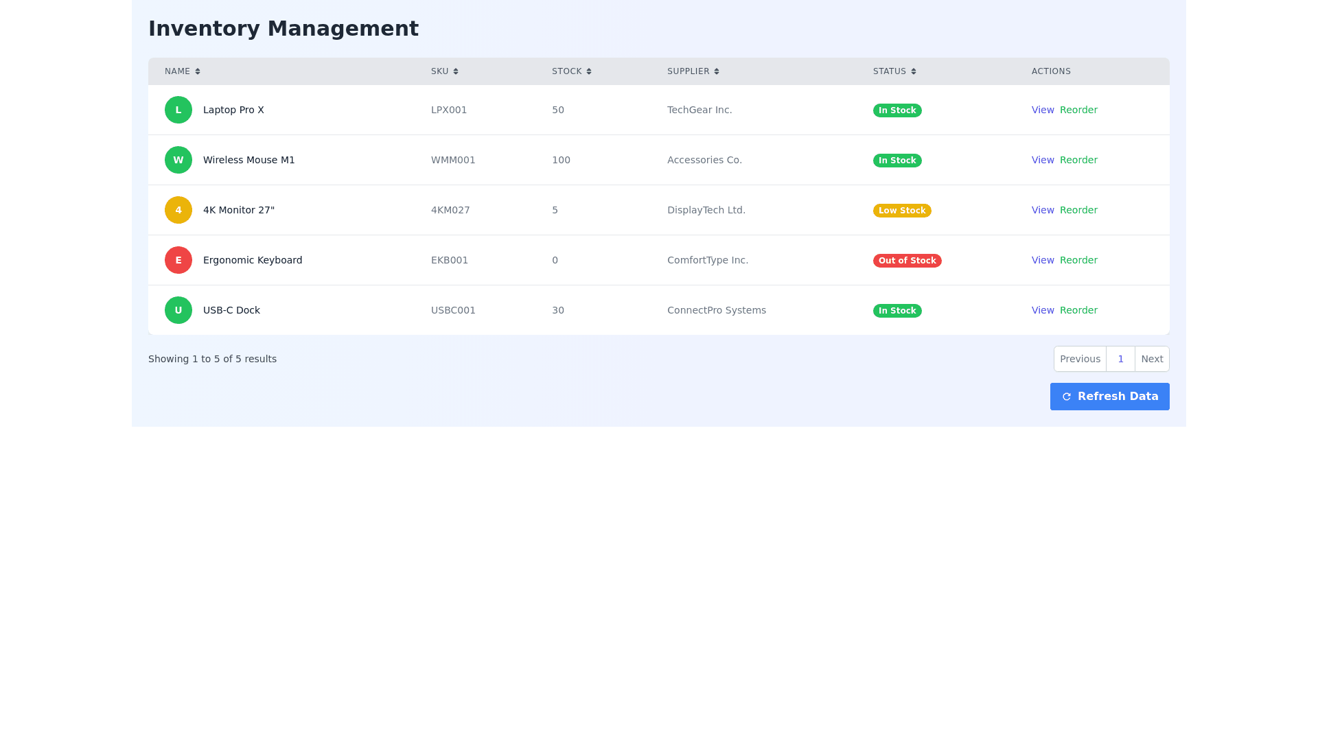 Component Preview