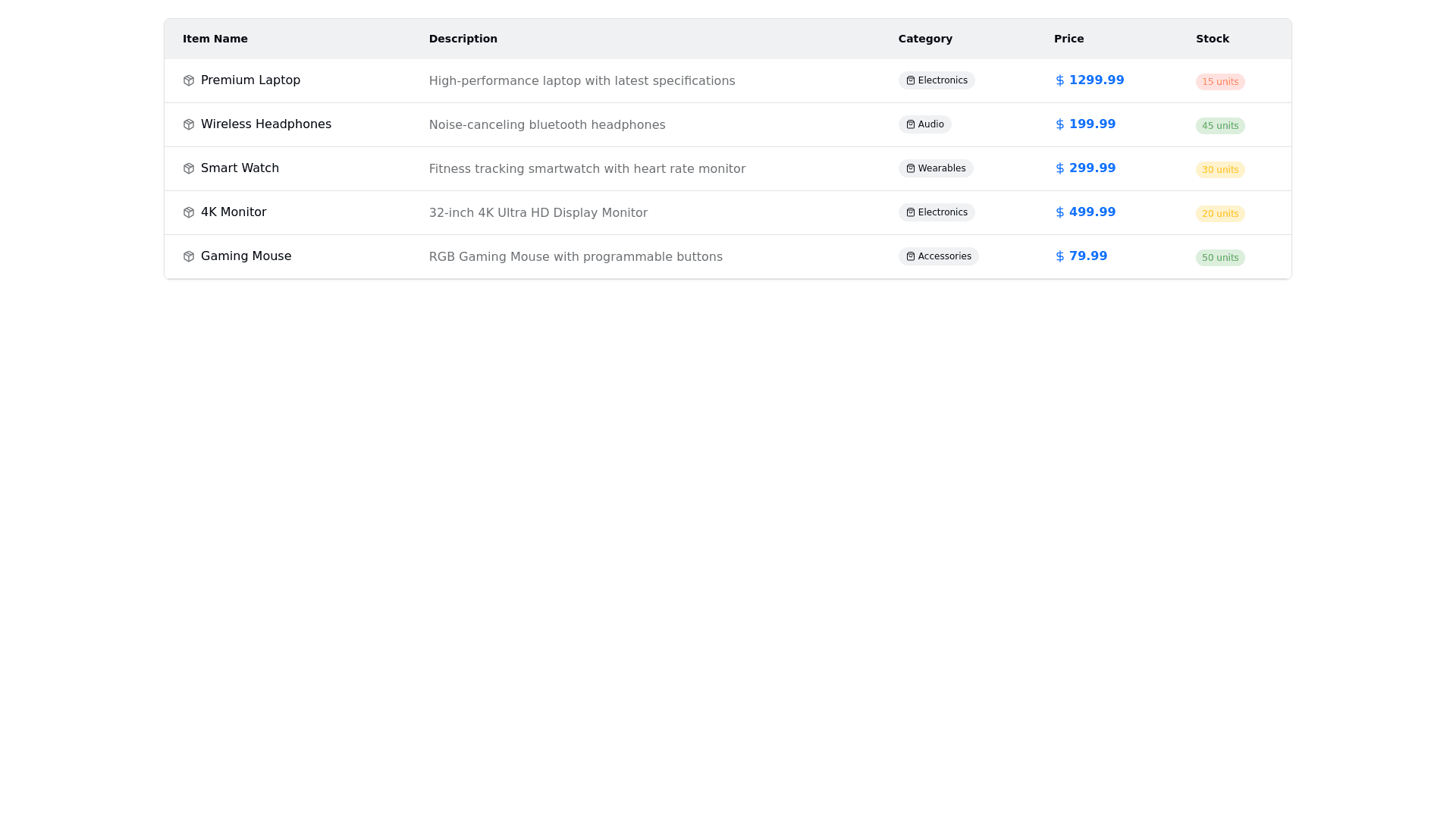 Component Preview