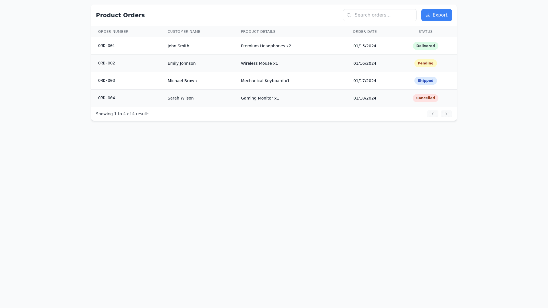 Component Preview