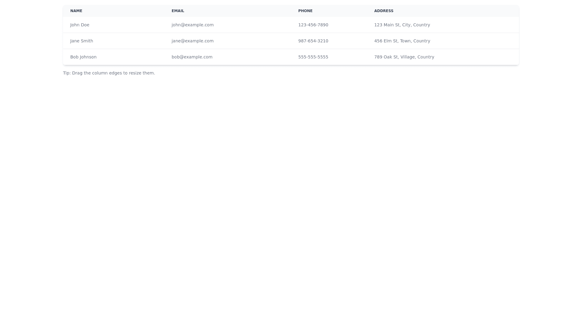 Component Preview