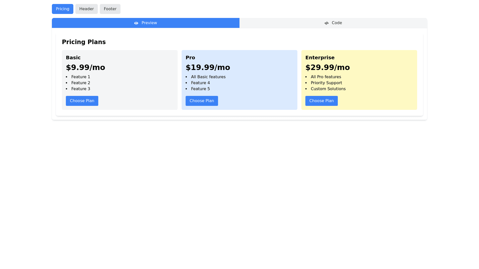 Component Preview