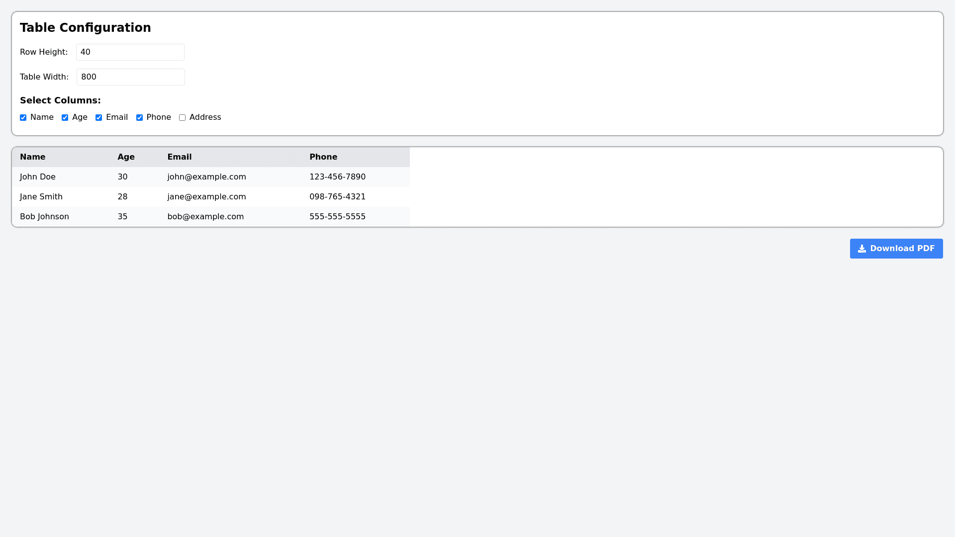 Component Preview