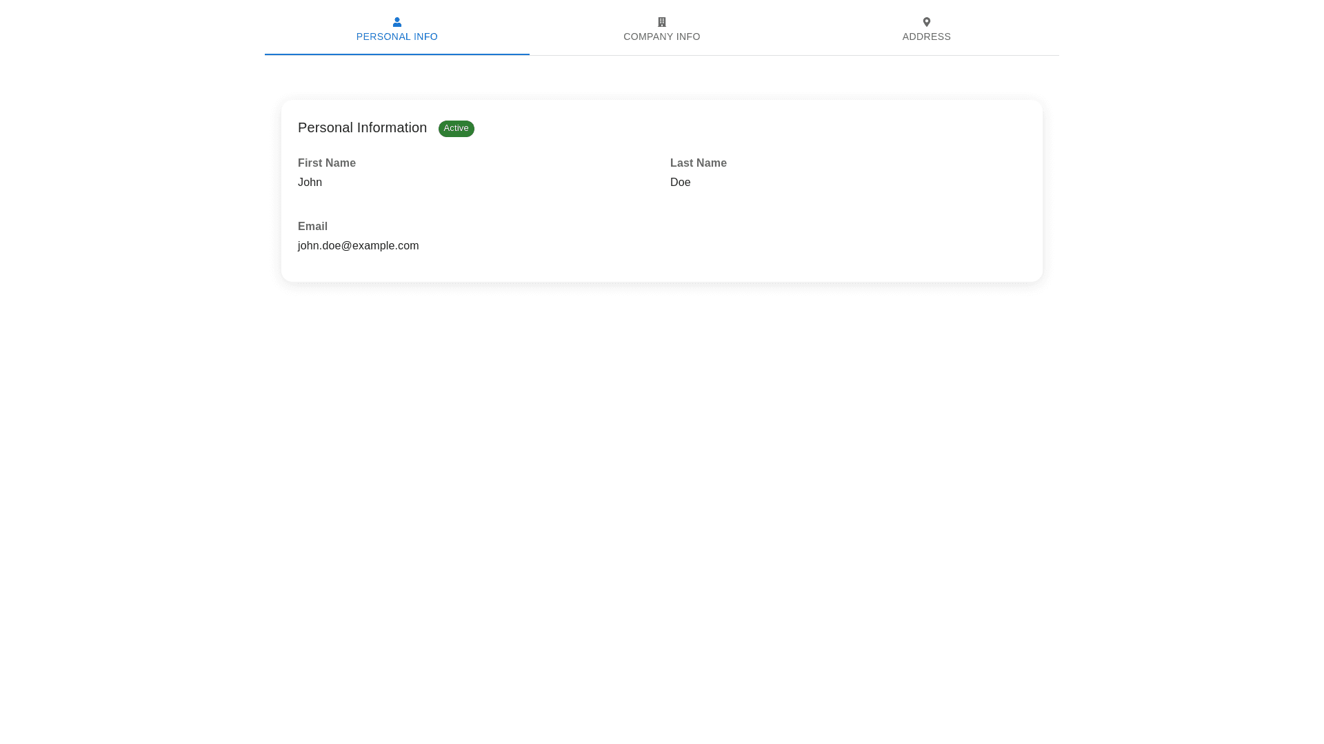 Component Preview