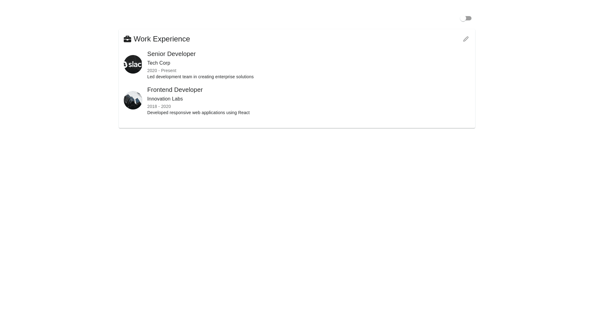 Component Preview
