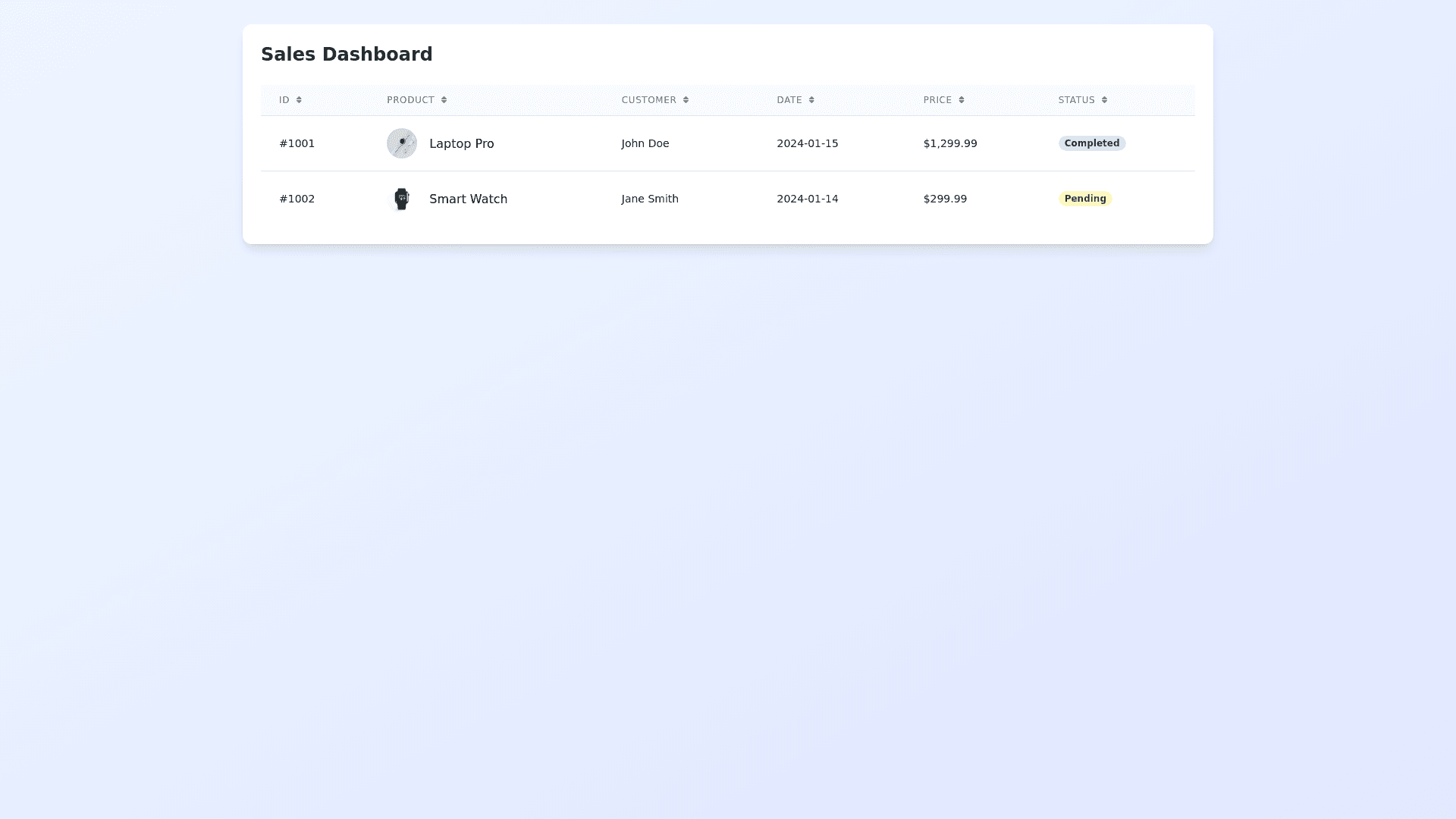 Component Preview