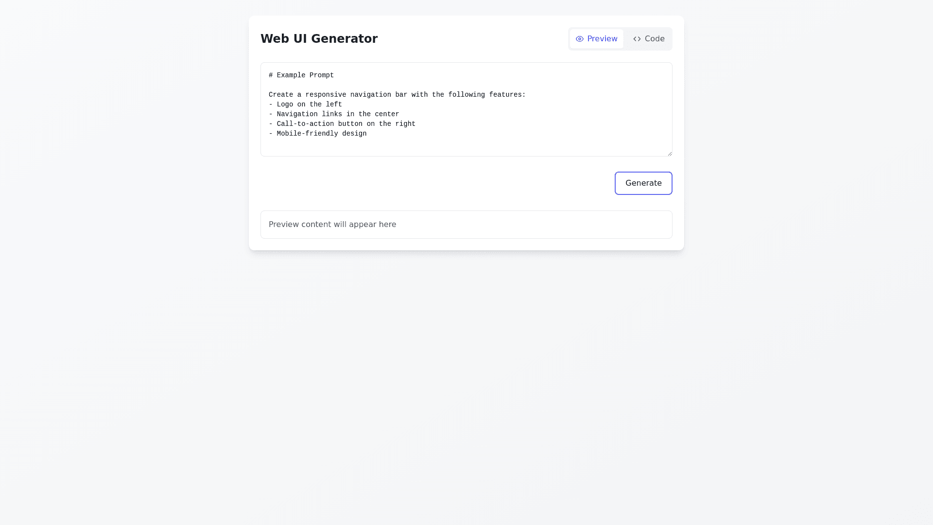 Component Preview