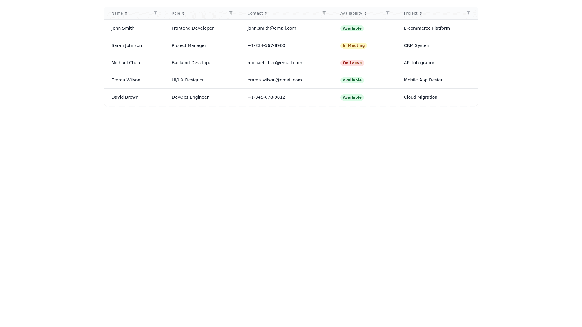 Component Preview