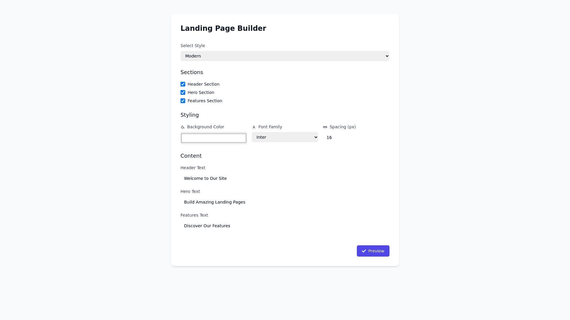 Component Preview