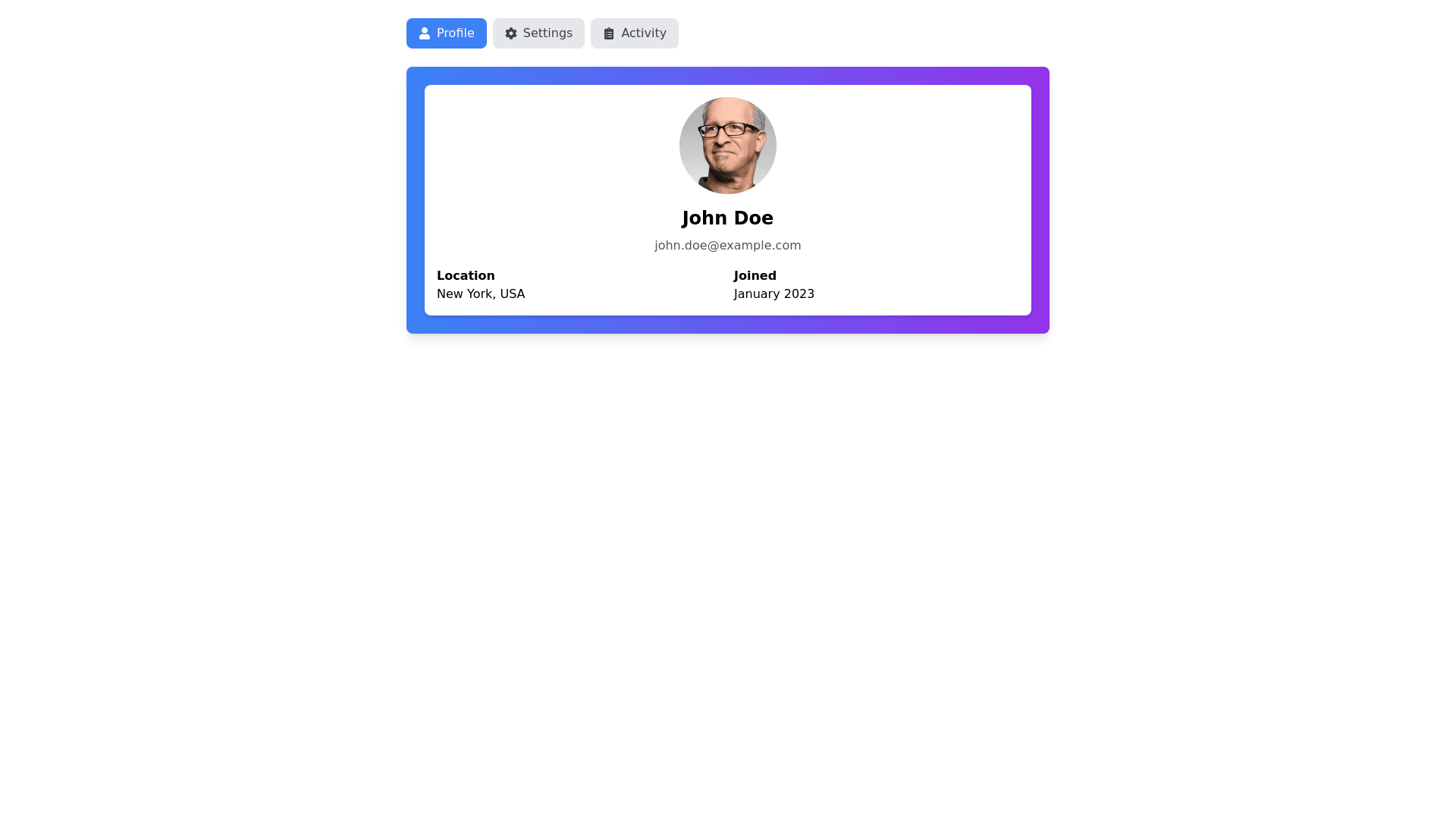 Component Preview