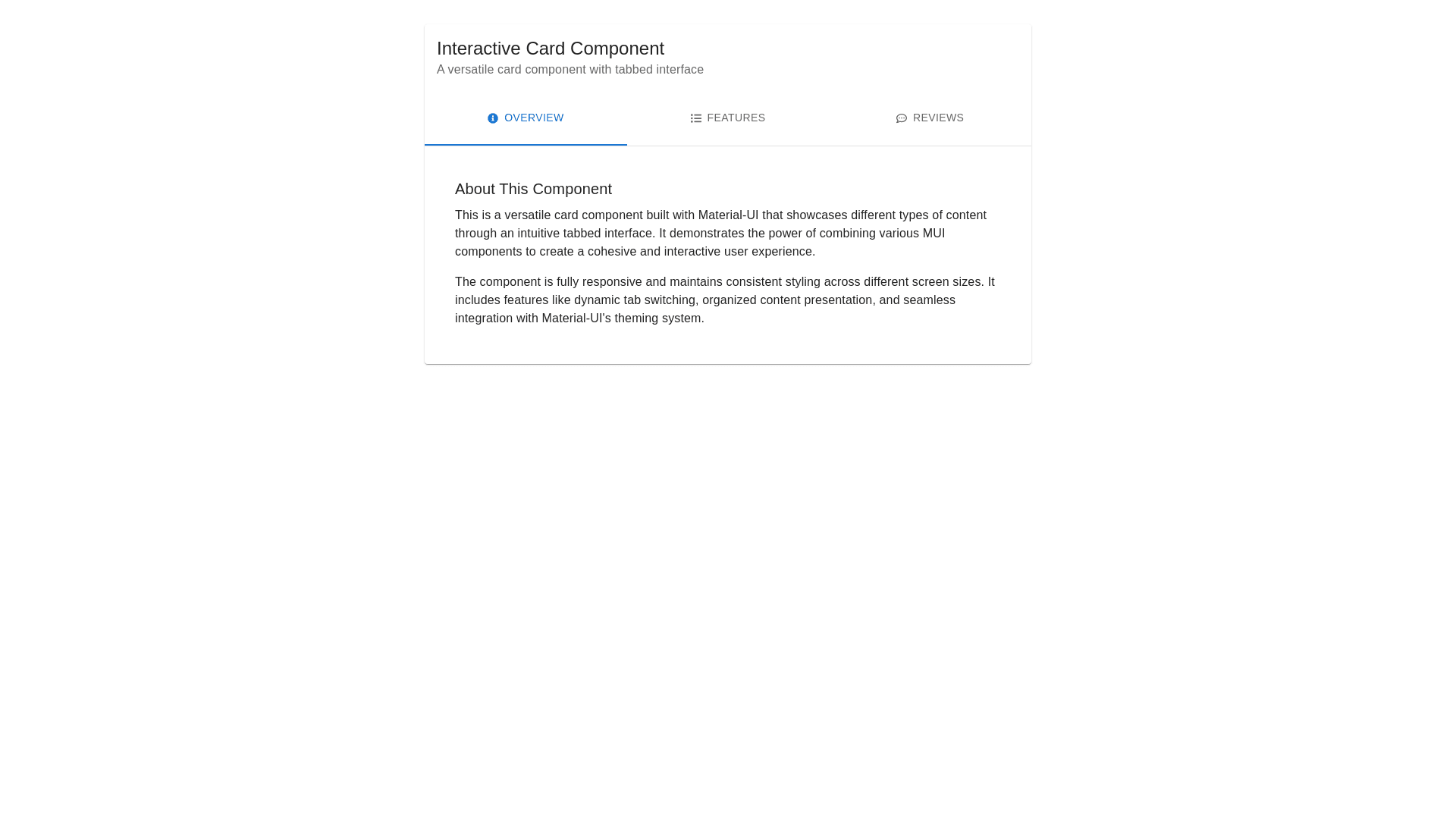 Component Preview