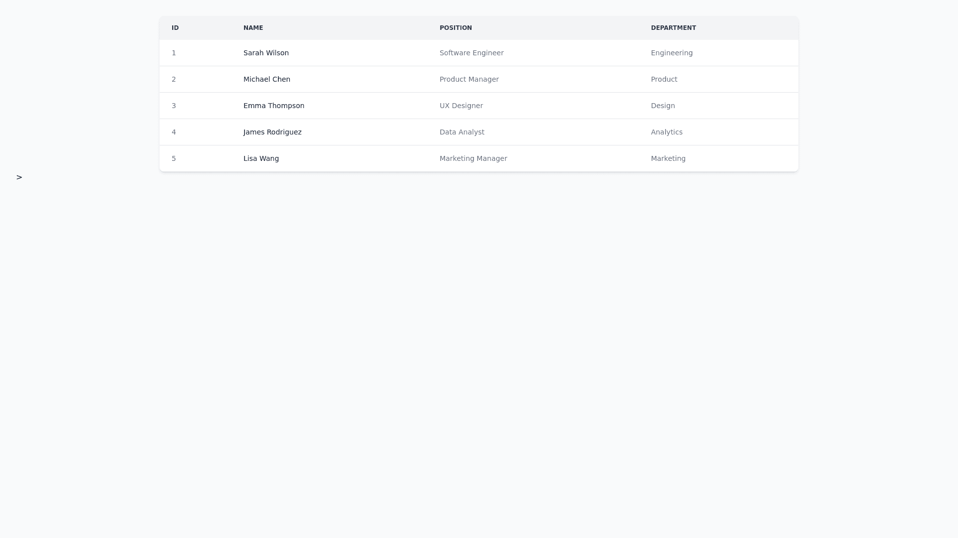 Component Preview