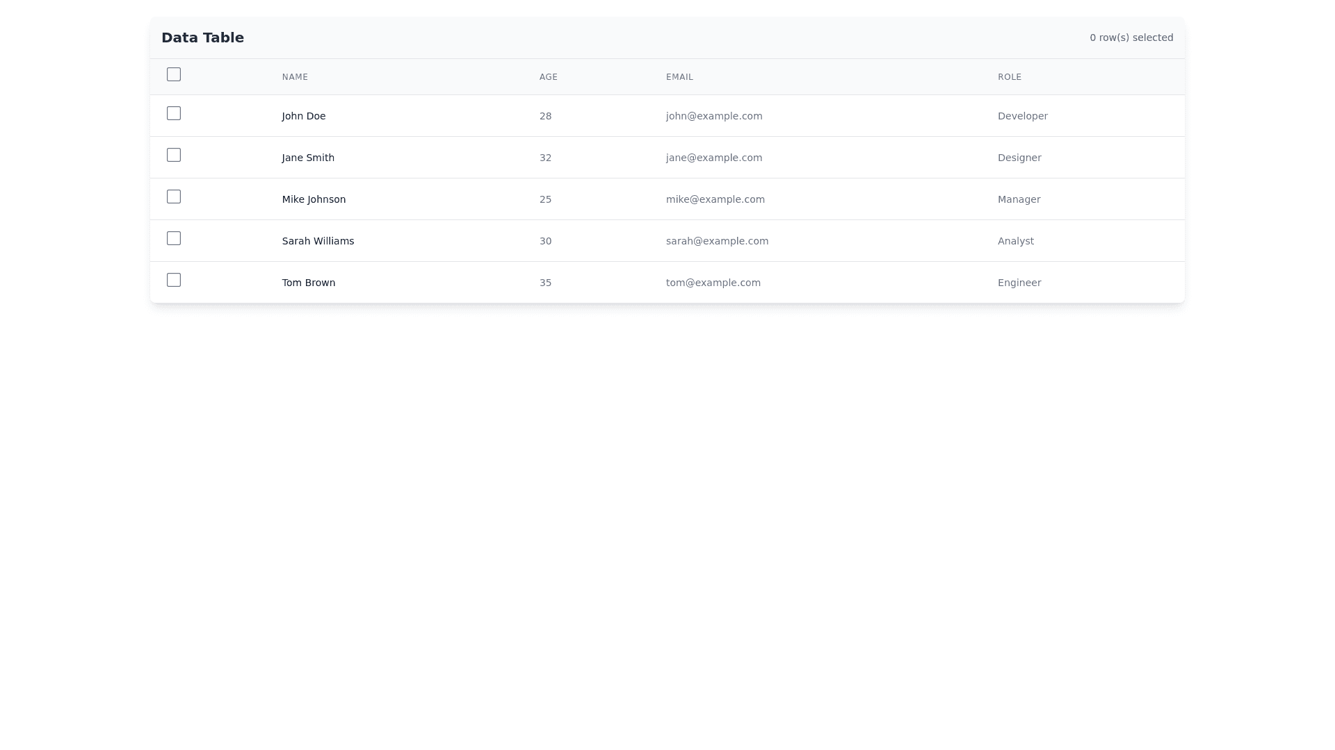 Component Preview