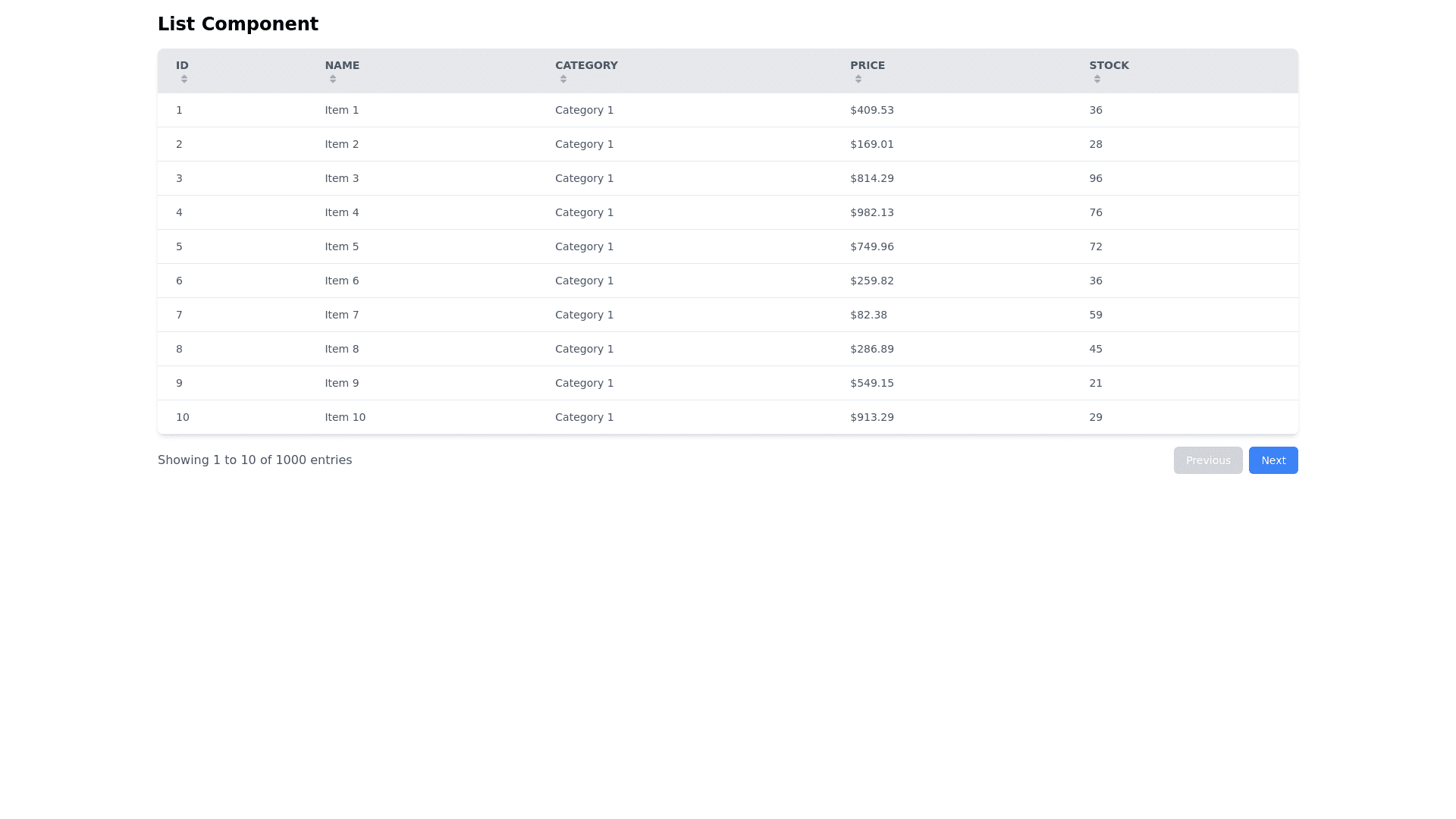Component Preview