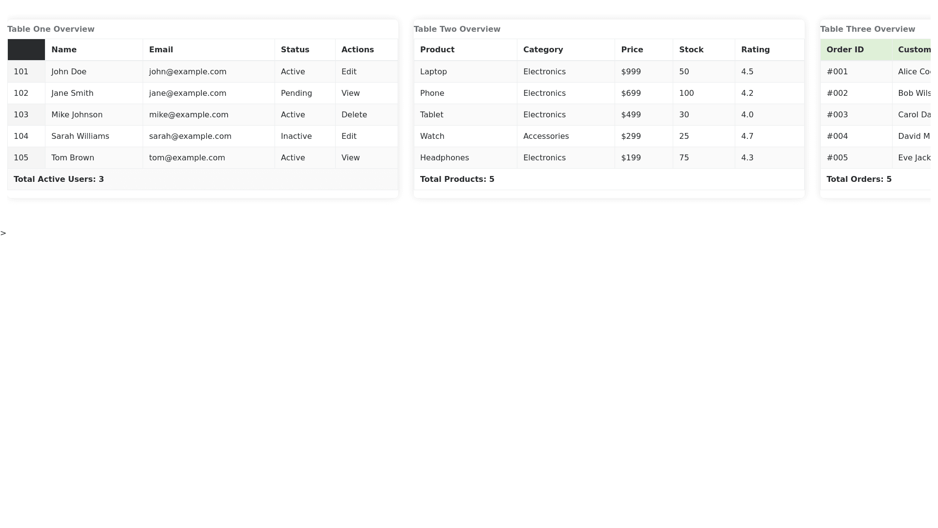 Component Preview