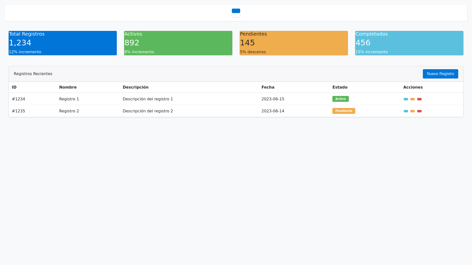 Crea un Dashboard Eficaz para tu CRUD con Bootstrap y HTML