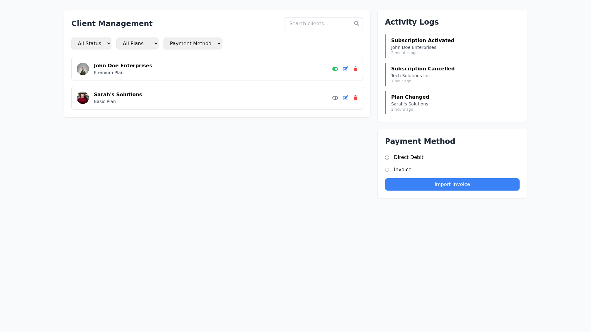 Manage Your Connection Subscriptions - Activate, Deactivate & More