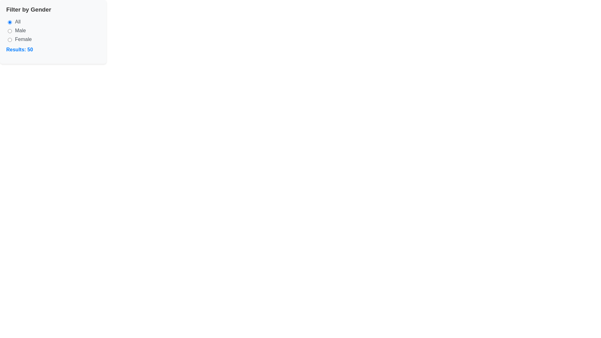 Gender Filter Component - Free Angular, Css Component