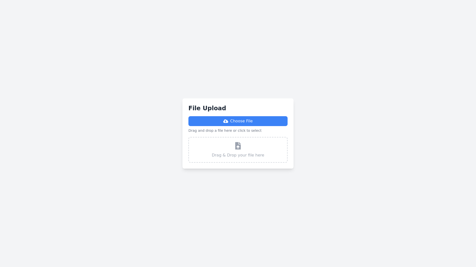 Advanced File Input - Free Html, Tailwind Component
