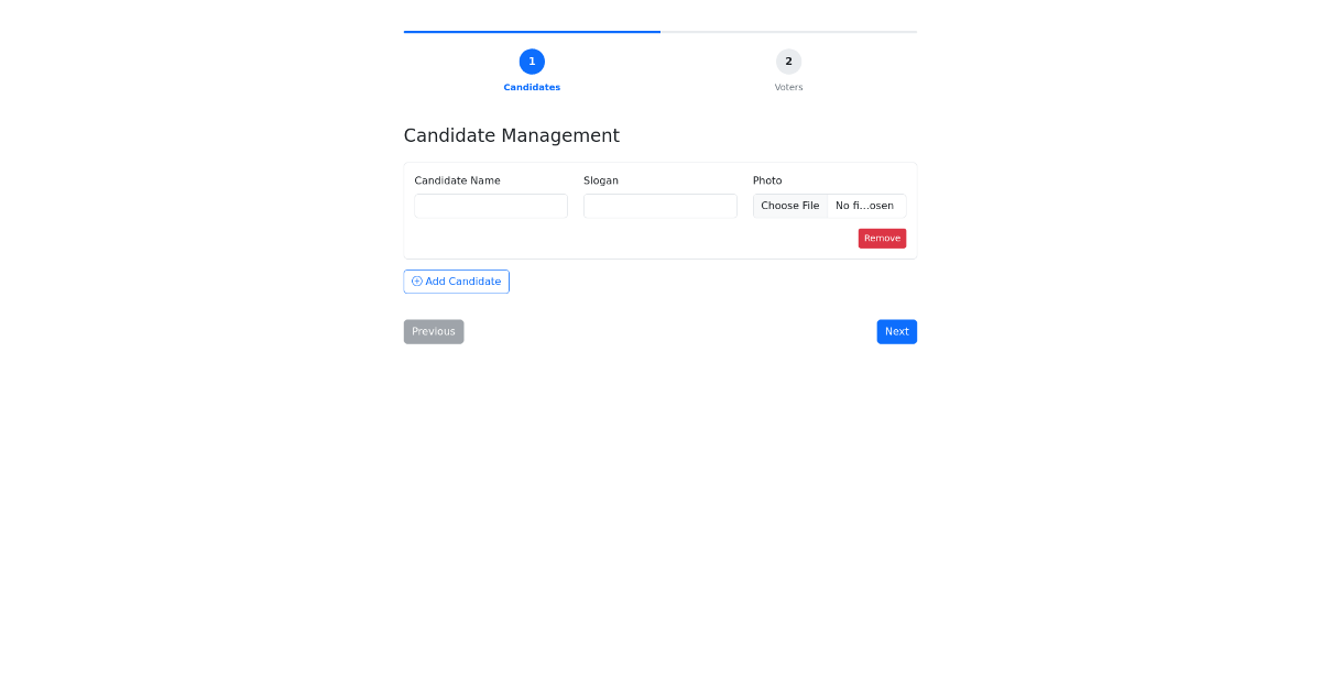 Election Creation Stepper - Free Html, Bootstrap Component