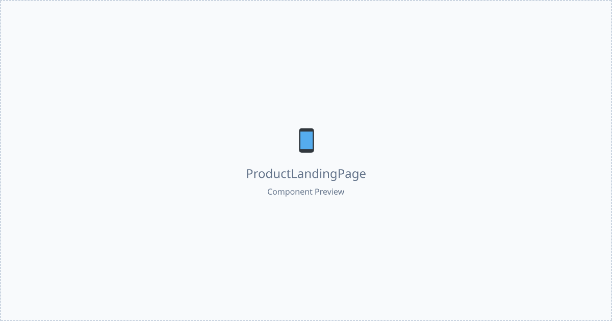 Product Landing Page - Free React, Tailwind Component