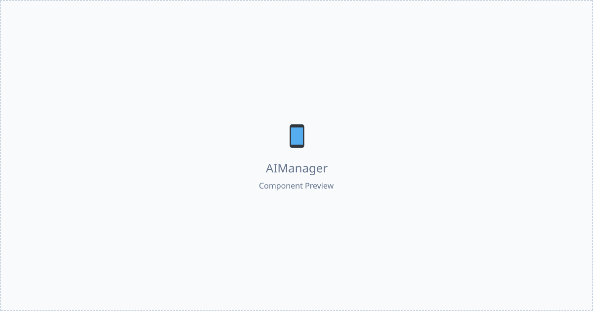 A I Manager - Free React, Tailwind Component
