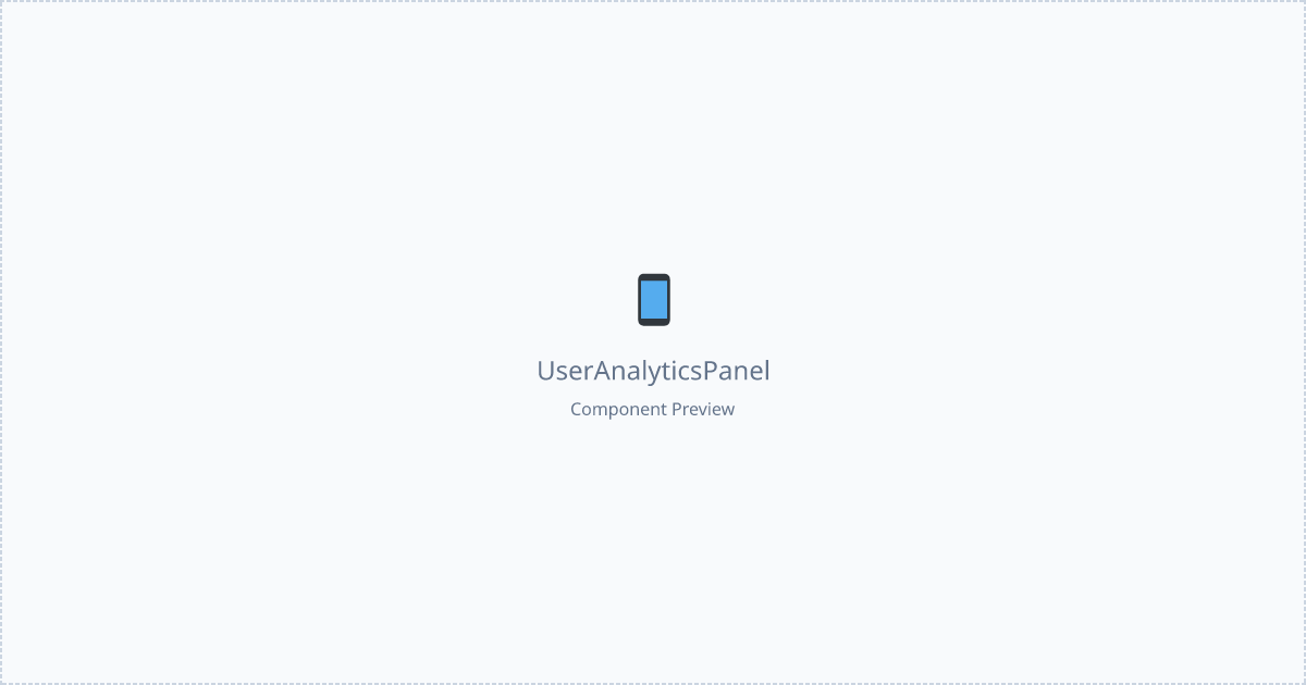 User Analytics Panel - Free React, Mui Component