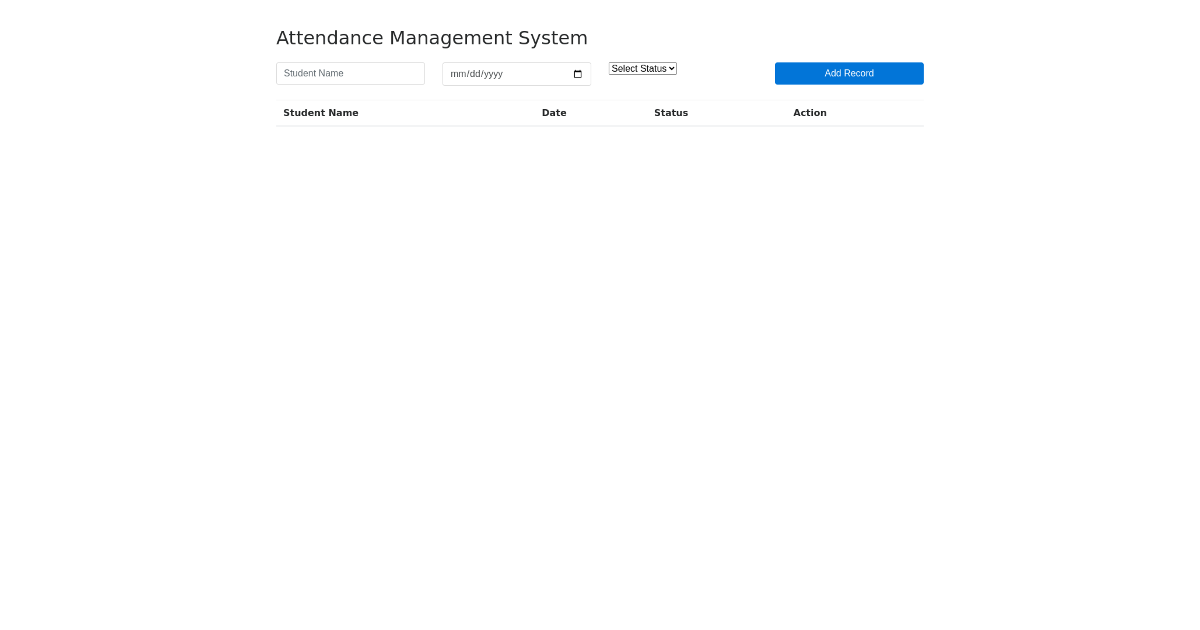 Animated Attendance Manager - Free Html, Bootstrap Component