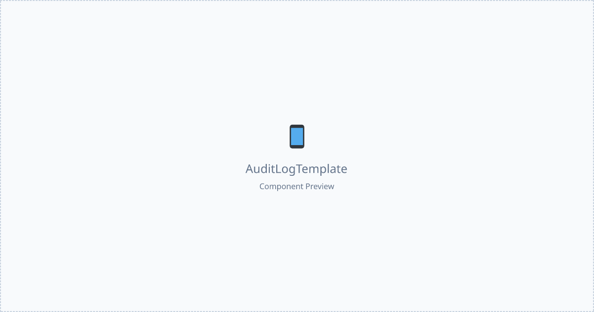 Audit Log Template - Free React, Mui Component