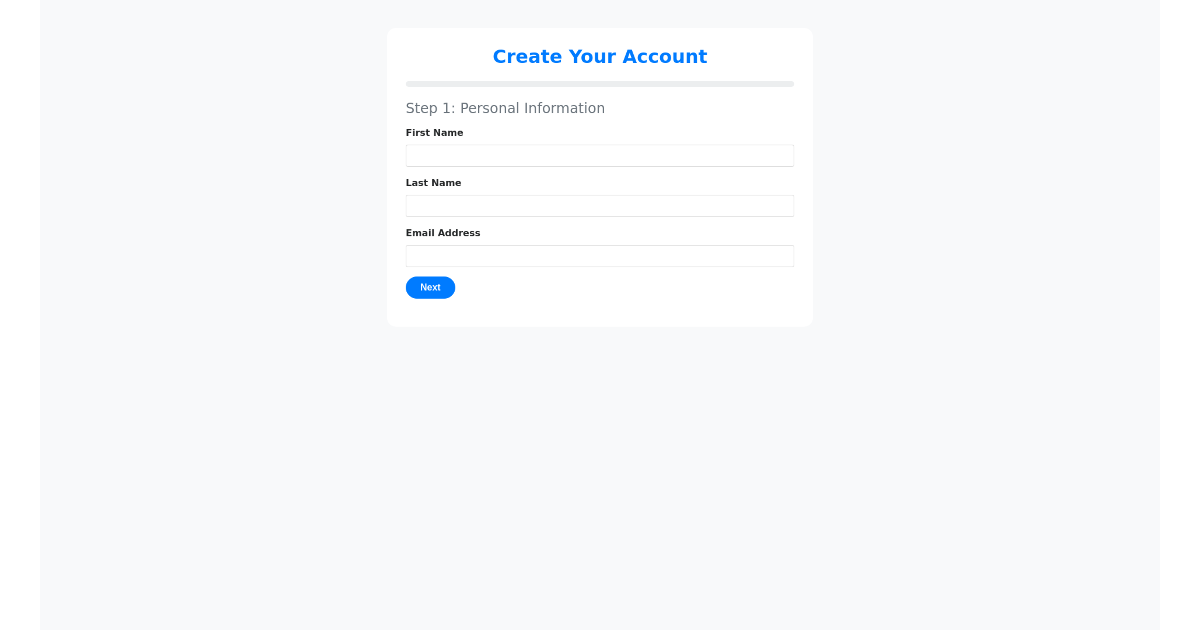 Multi- Step Registration Form - Free Html, Bootstrap Component