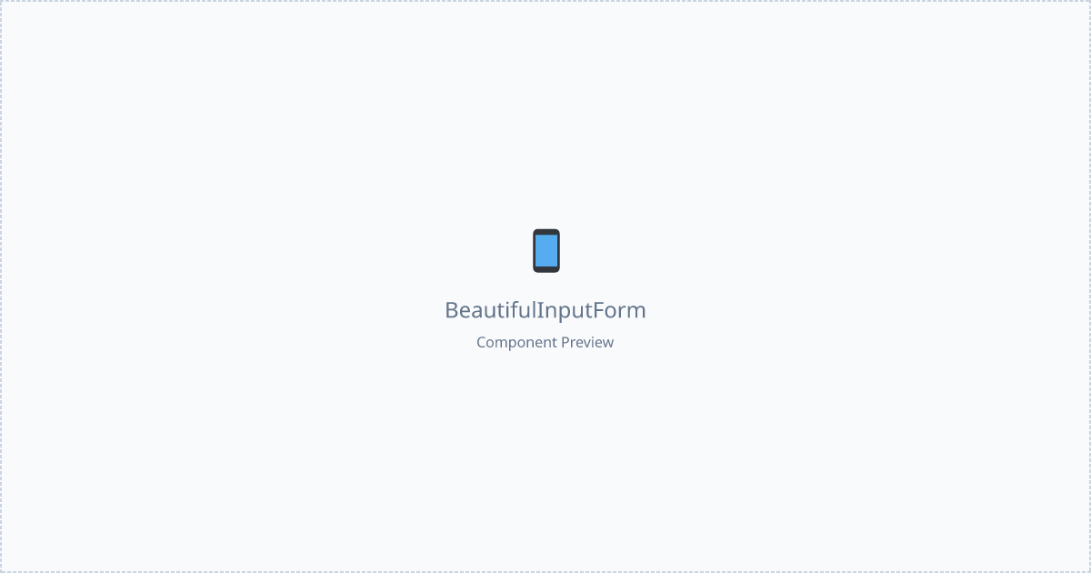 Beautiful Input Form - Free React, Tailwind Component