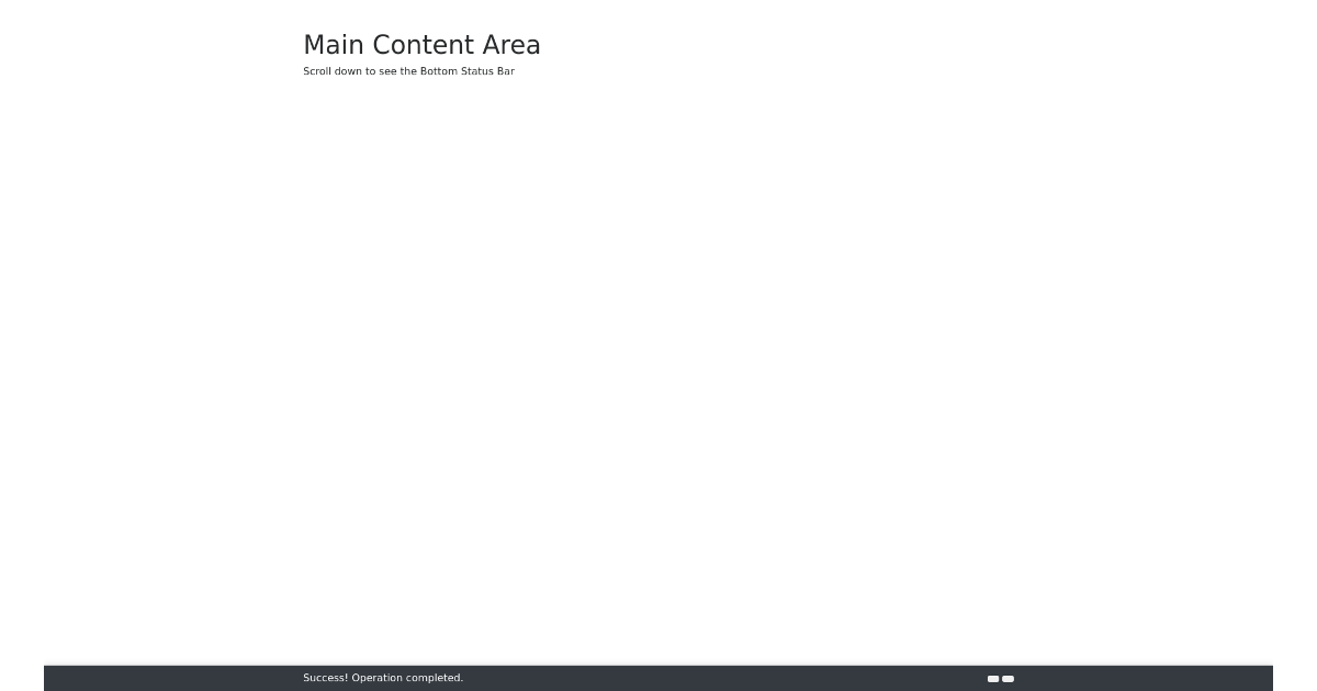 Bottom Status Bar - Free Html, Bootstrap Component