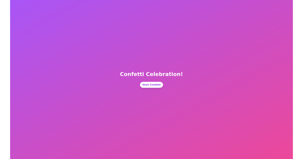 Rising Confetti Celebration - Free Html, Tailwind Component
