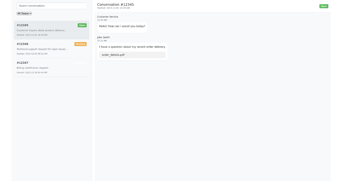 Chat Management Interface - Free Html, Bootstrap Component