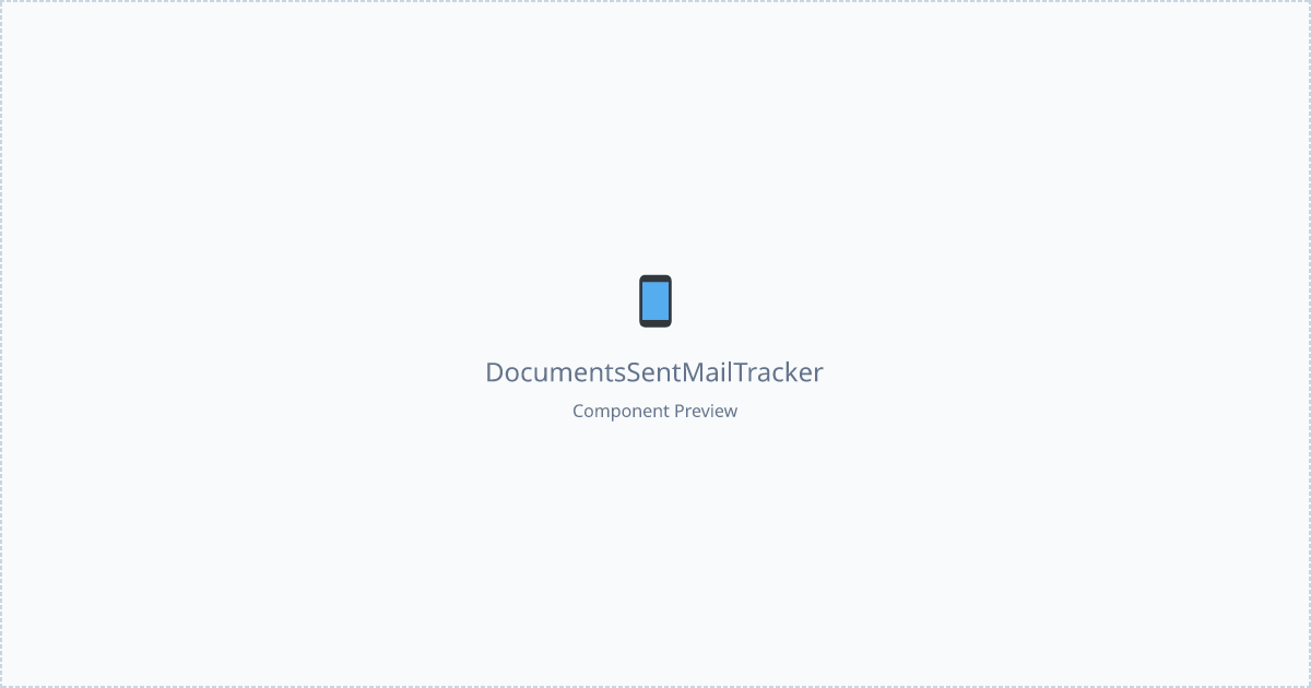 Documents Sent Mail Tracker - Free React, Tailwind Component