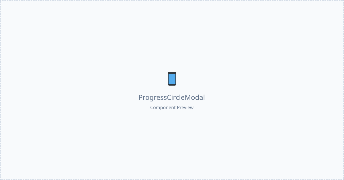 Progress Circle Modal - Free React, Tailwind Component