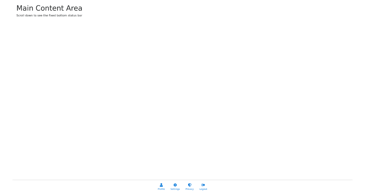 Bottom Status Bar - Free Html, Bootstrap Component