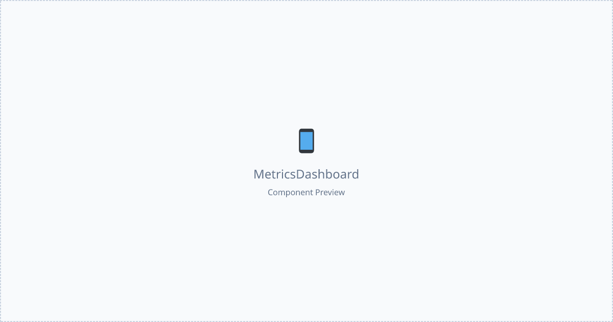 Metrics Dashboard - Free React, Tailwind Component