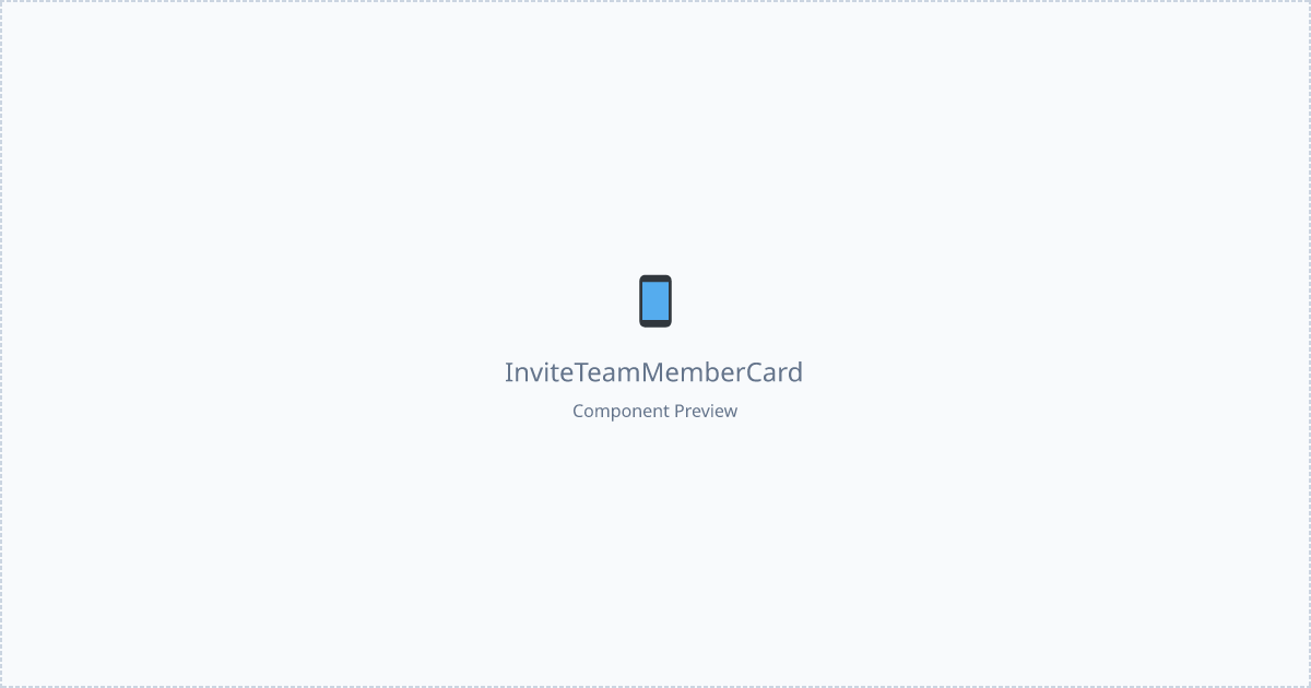 Invite Team Member Card - Free React, Tailwind Component
