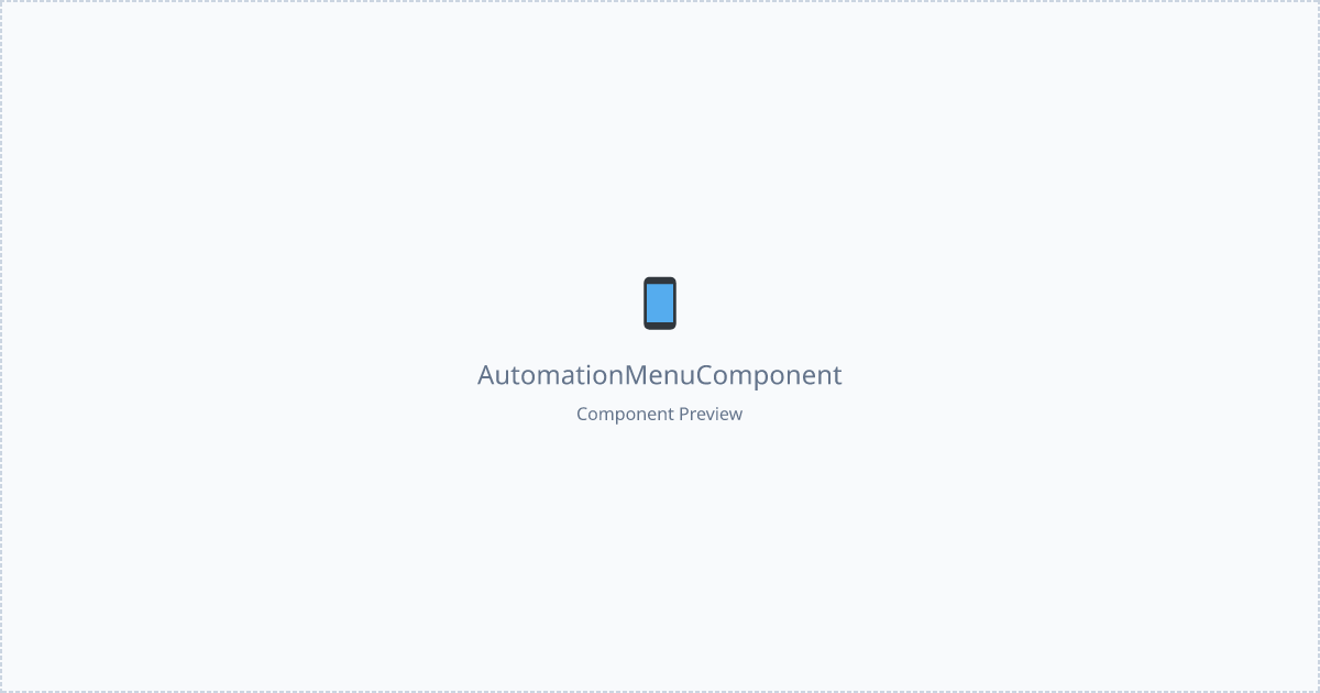 Automation Menu Component - Free React, Tailwind Component