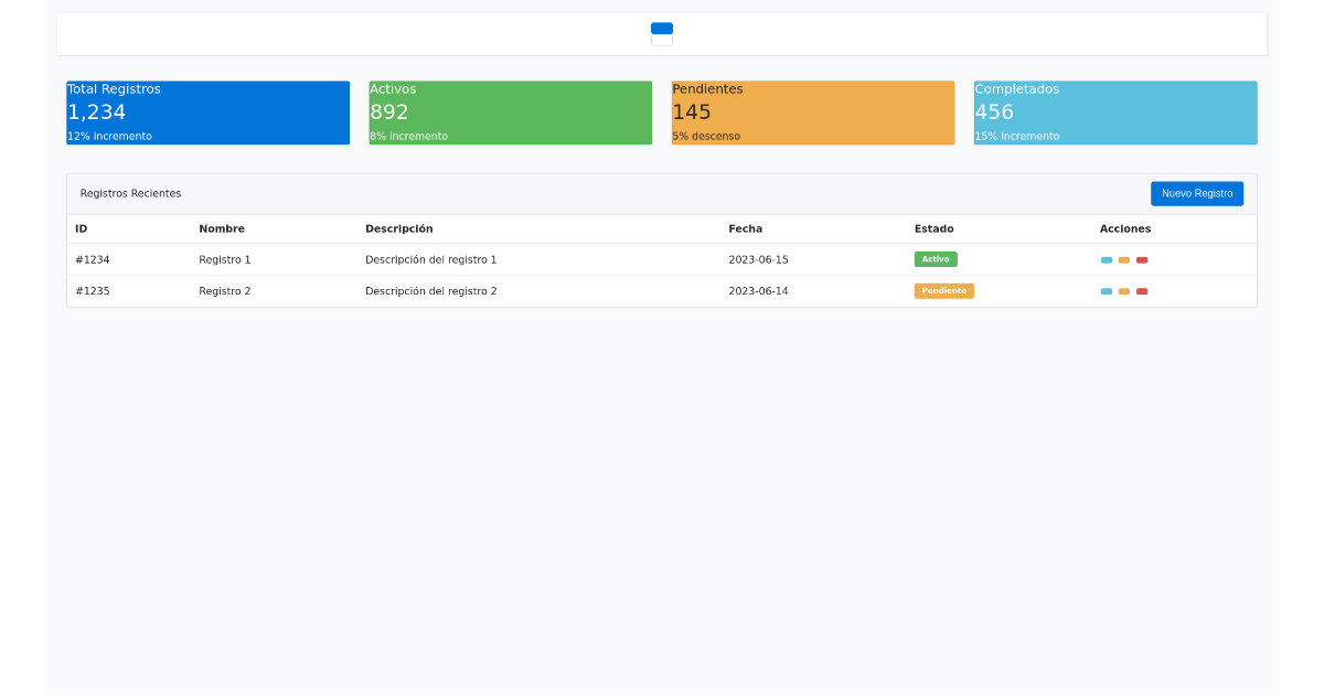 C R U D Web Component - Free Html, Bootstrap Component