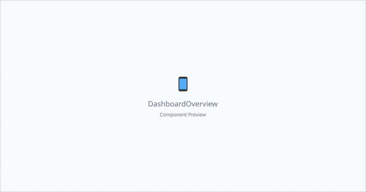 Dashboard Overview - Free React, Tailwind Component