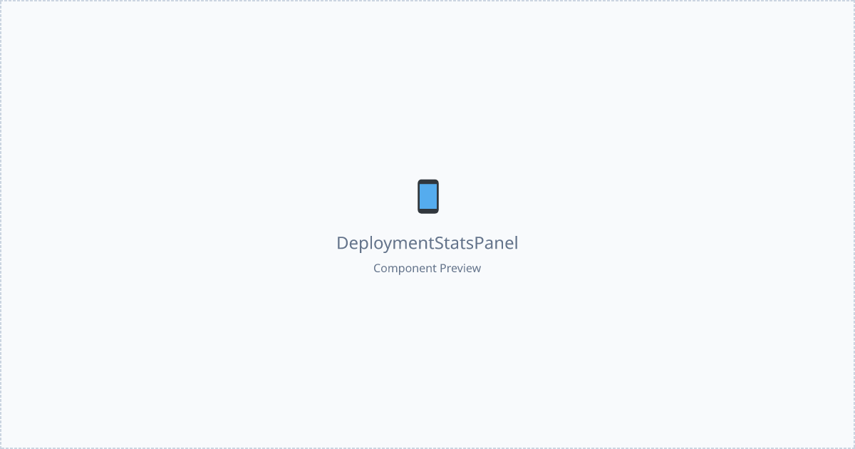 Deployment Stats Panel - Free React, Mui Component