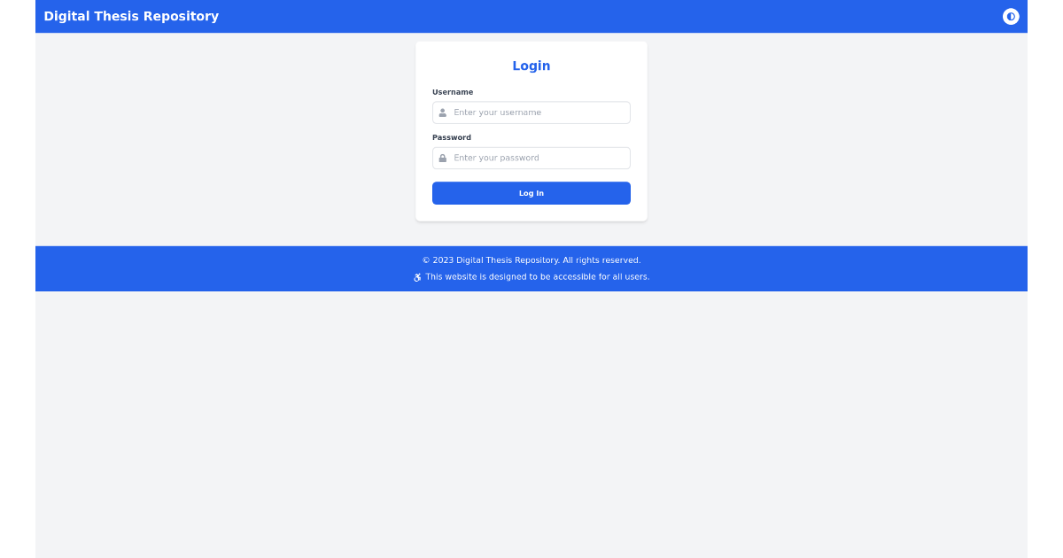Digital Thesis Repository - Free React, Tailwind Component