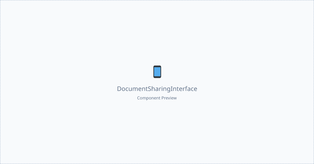 Document Sharing Interface - Free React, Tailwind Component