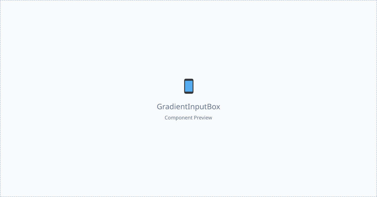 Gradient Input Box - Free React, Tailwind Component