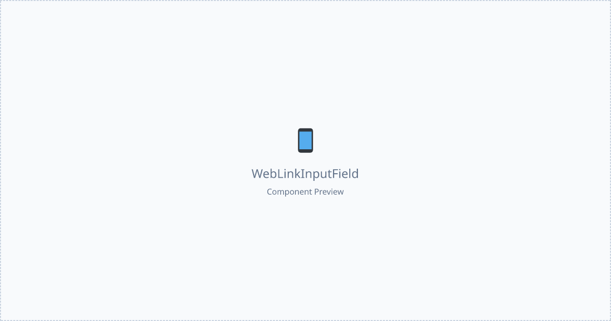Web Link Input Field - Free React, Tailwind Component