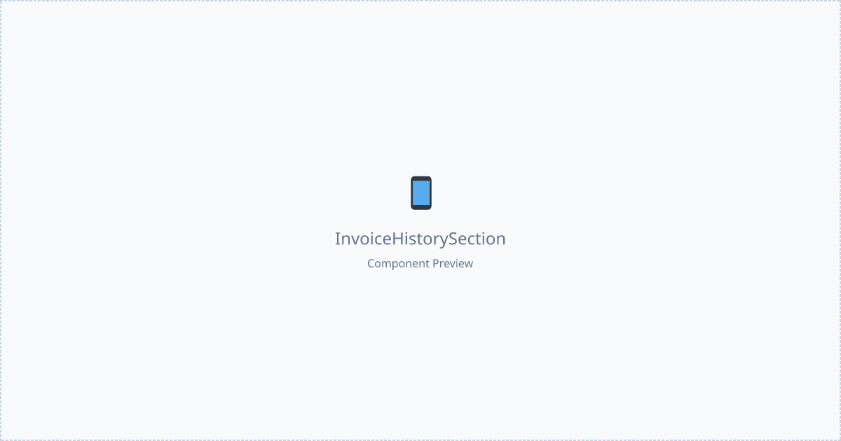 Invoice History Section - Free React, Tailwind Component