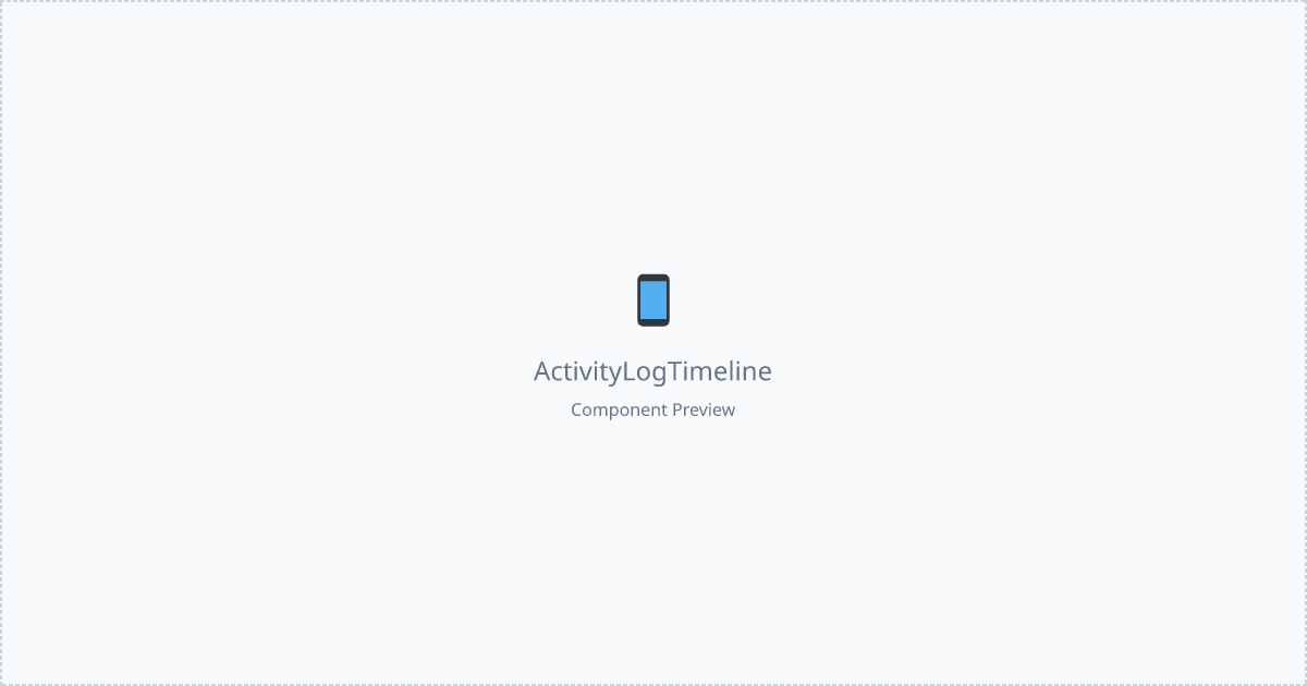Activity Log Timeline - Free React, Tailwind Component